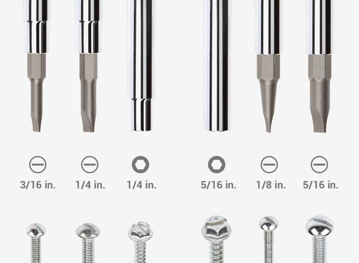 6in1 Slotted Driver Red TEKTON