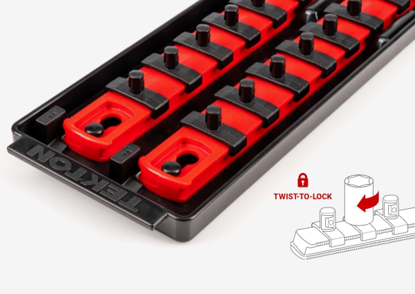 Red Socket Rails and Tray