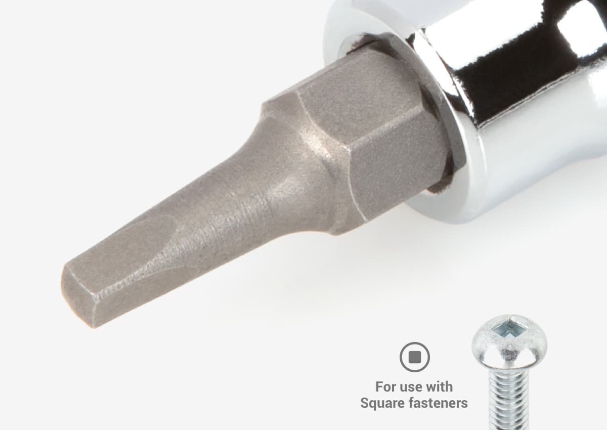 1/4 Inch Drive x S3 Square Recess Bit Socket TEKTON SHB05203