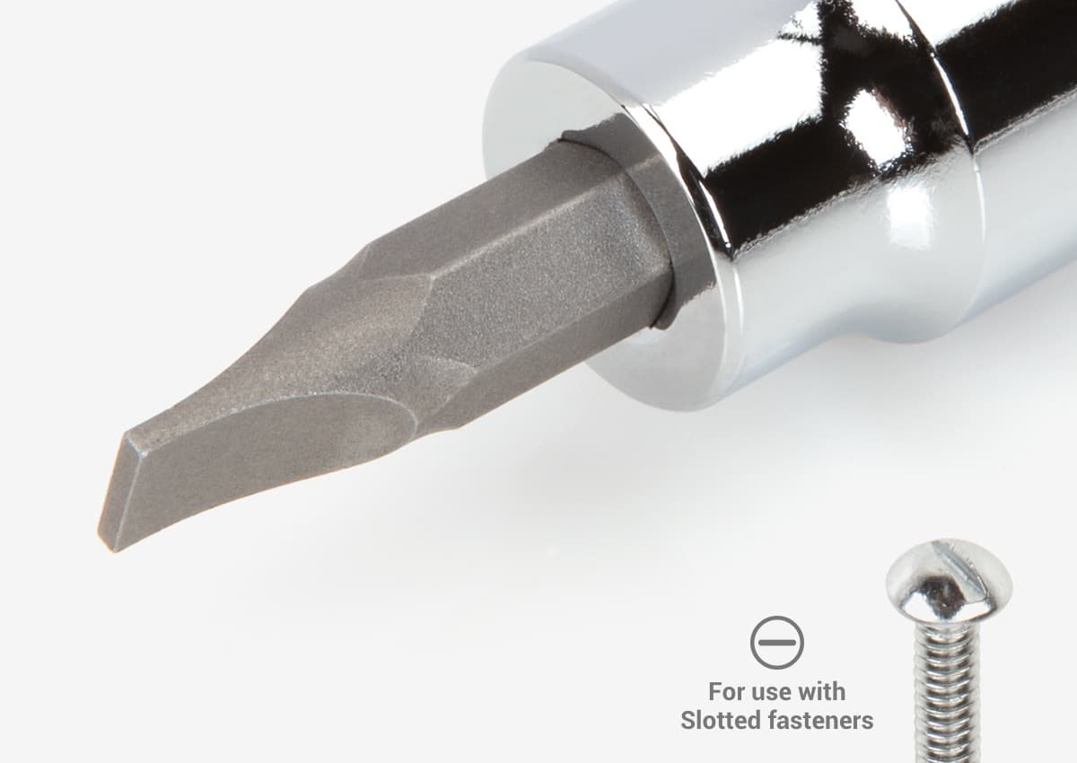 3/8 Inch Drive x 1/8 Inch Slotted Bit Socket TEKTON SHB10200