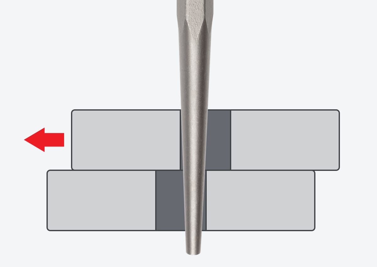 TEKTON Long Alignment Punch aligns and positions parts