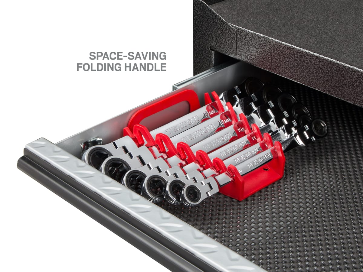 TEKTON Flex Ratcheting Wrench Set in a drawer