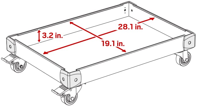 TEKTON Tool Cart Bottom Pan Internal Dimensions