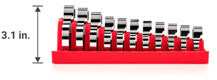 TEKTON Crowfoot Wrench Rack Height Including Wrenches