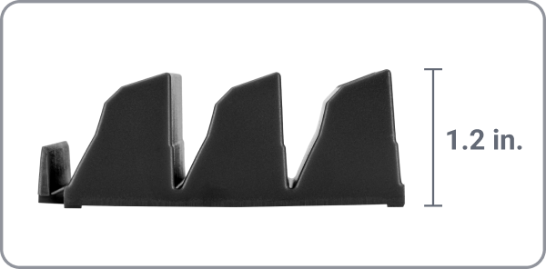 The modular driver organizers are 1.2 inches tall.