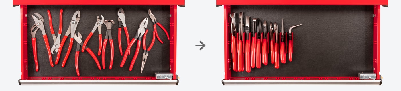 TEKTON pliers in drawer