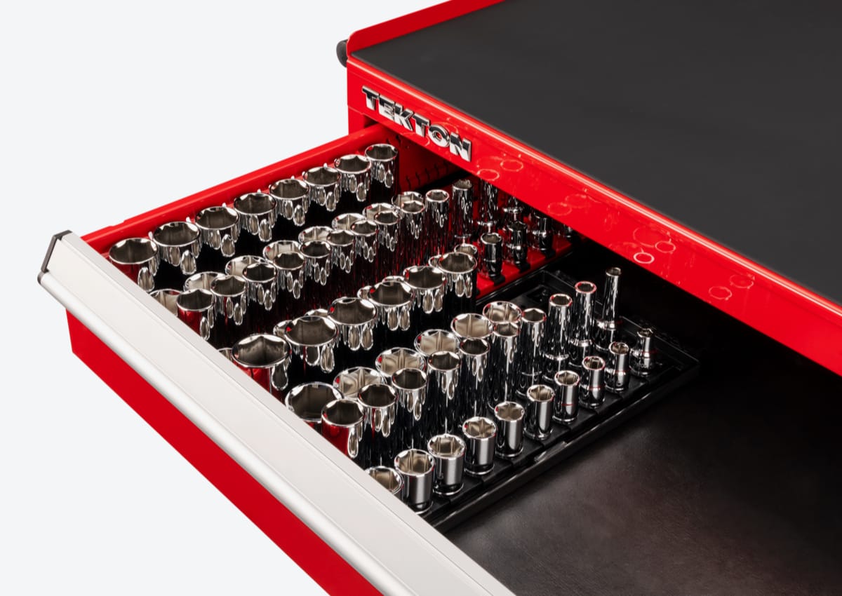 TEKTON Socket Rails and Trays in a Tool Cabinet Drawer
