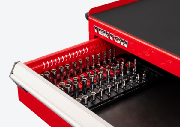 1/4 Inch Drive Socket Rail and Tray Set (50-Tool) | TEKTON