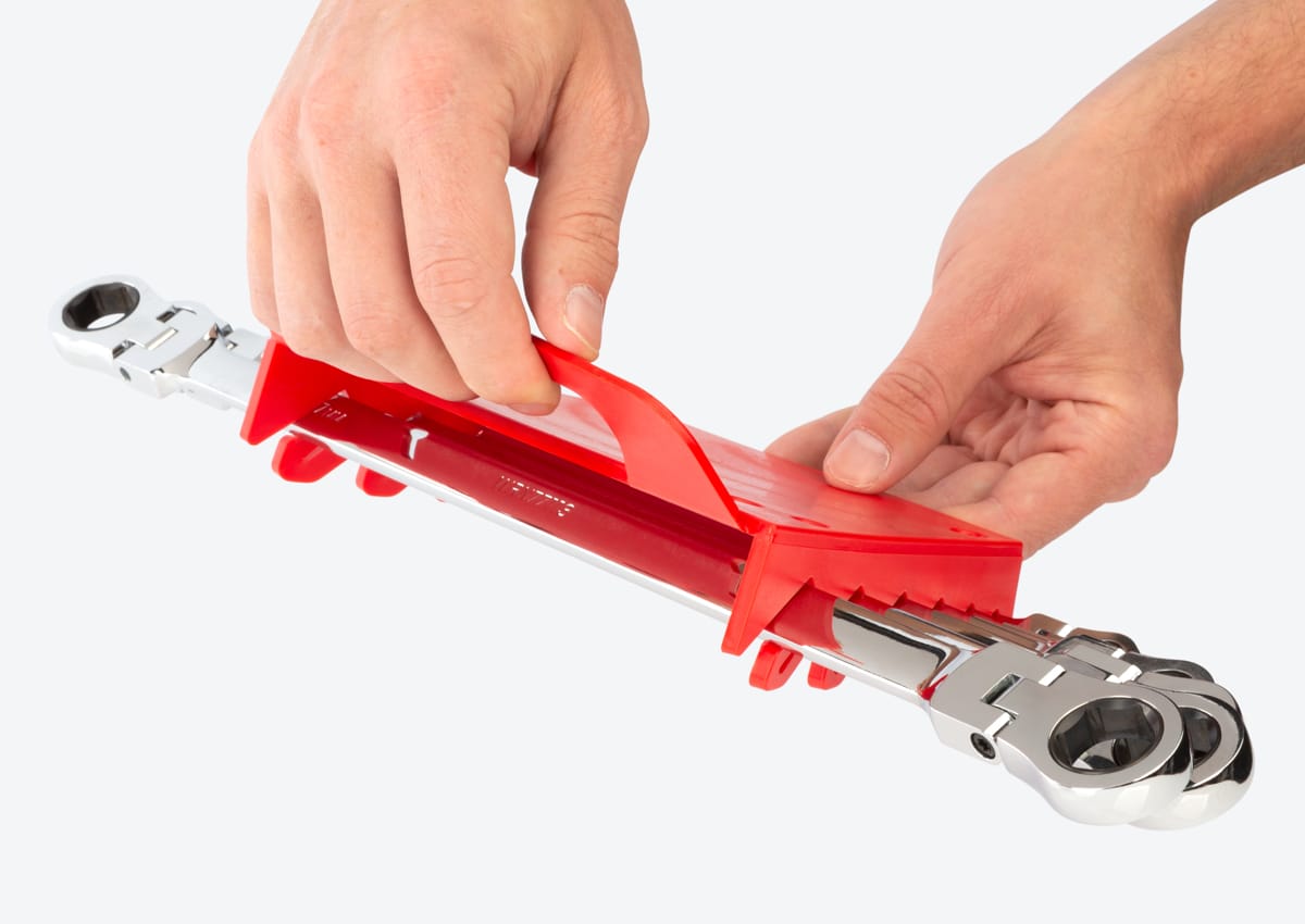 6Tool Long Box End Wrench Holder Red TEKTON Made in USA