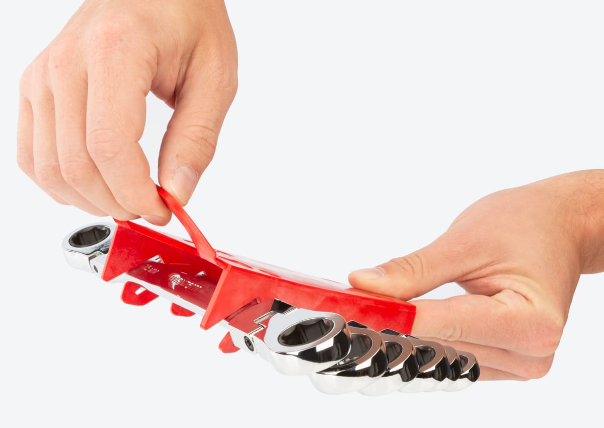 6Tool Ratcheting Box End Wrench Holder TEKTON Made in USA