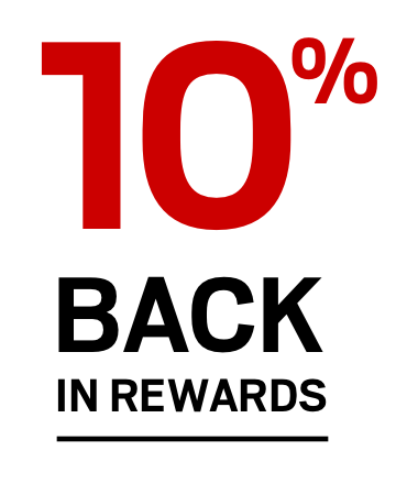 Get 10% Back in Rewards