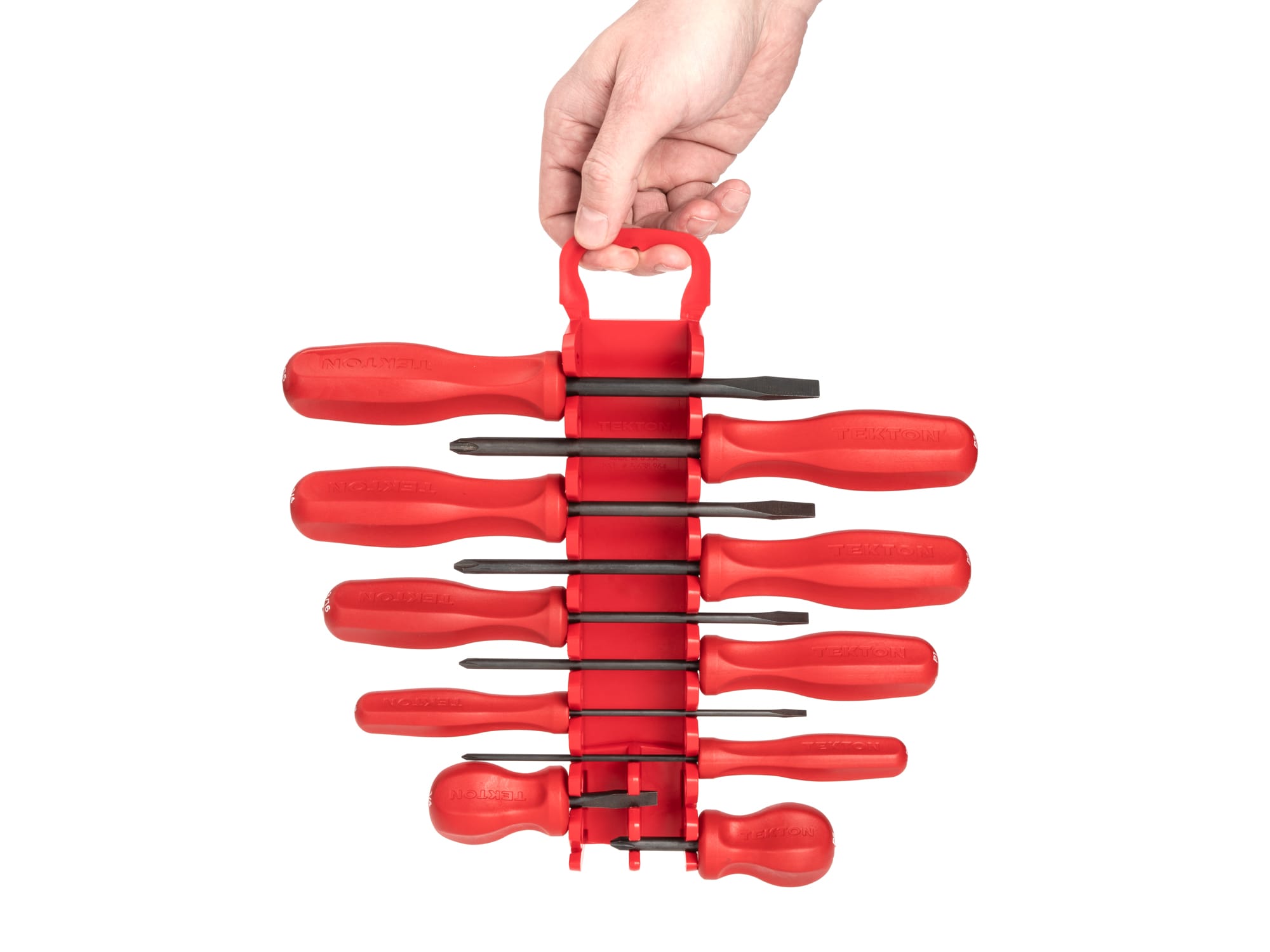 10-Piece Phillips/Slotted Hard Handle Screwdriver Set with Holder