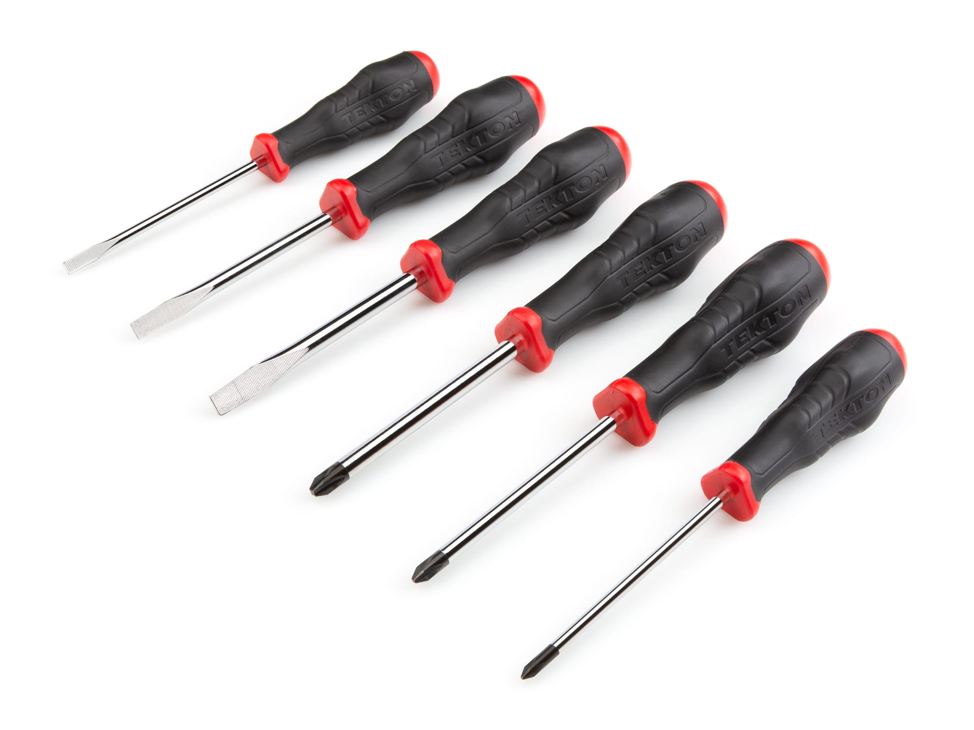 6Piece Phillips/Slotted HighTorque Screwdriver Set (Chrome) TEKTON