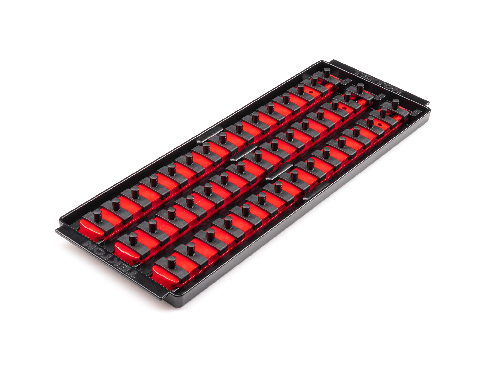 TEKTON 3/4 Pollici Drive 2-Rail Socket Organizer Set, Rosso (10-Tool) | OST31110