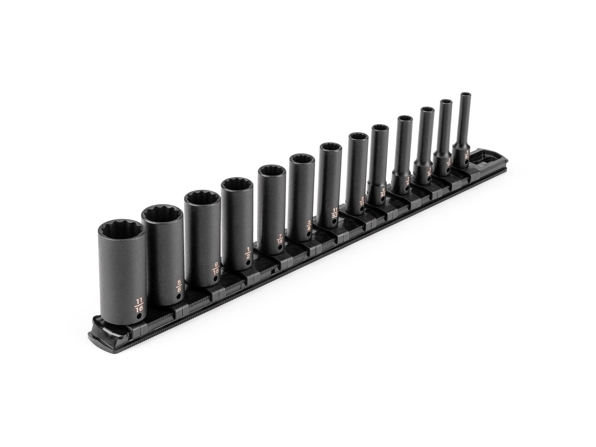 1/4 Inch Drive Deep 12-Point Impact Socket Set (13-Piece) | TEKTON