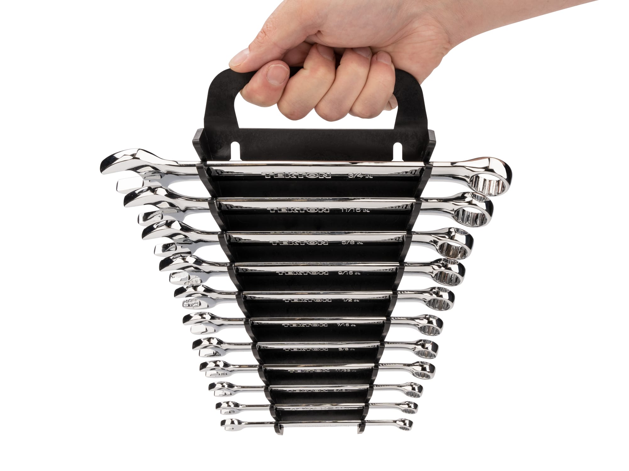 11-Piece Combination Wrench Set (1/4-3/4 in.) - Holder | TEKTON