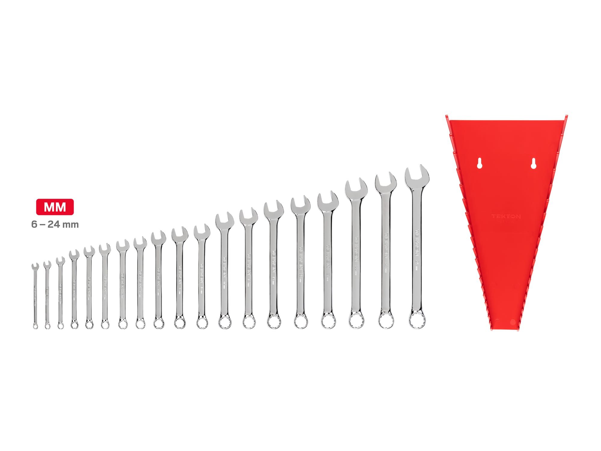 Combination Wrench Set, 19-Piece (6-24 mm) - Rack