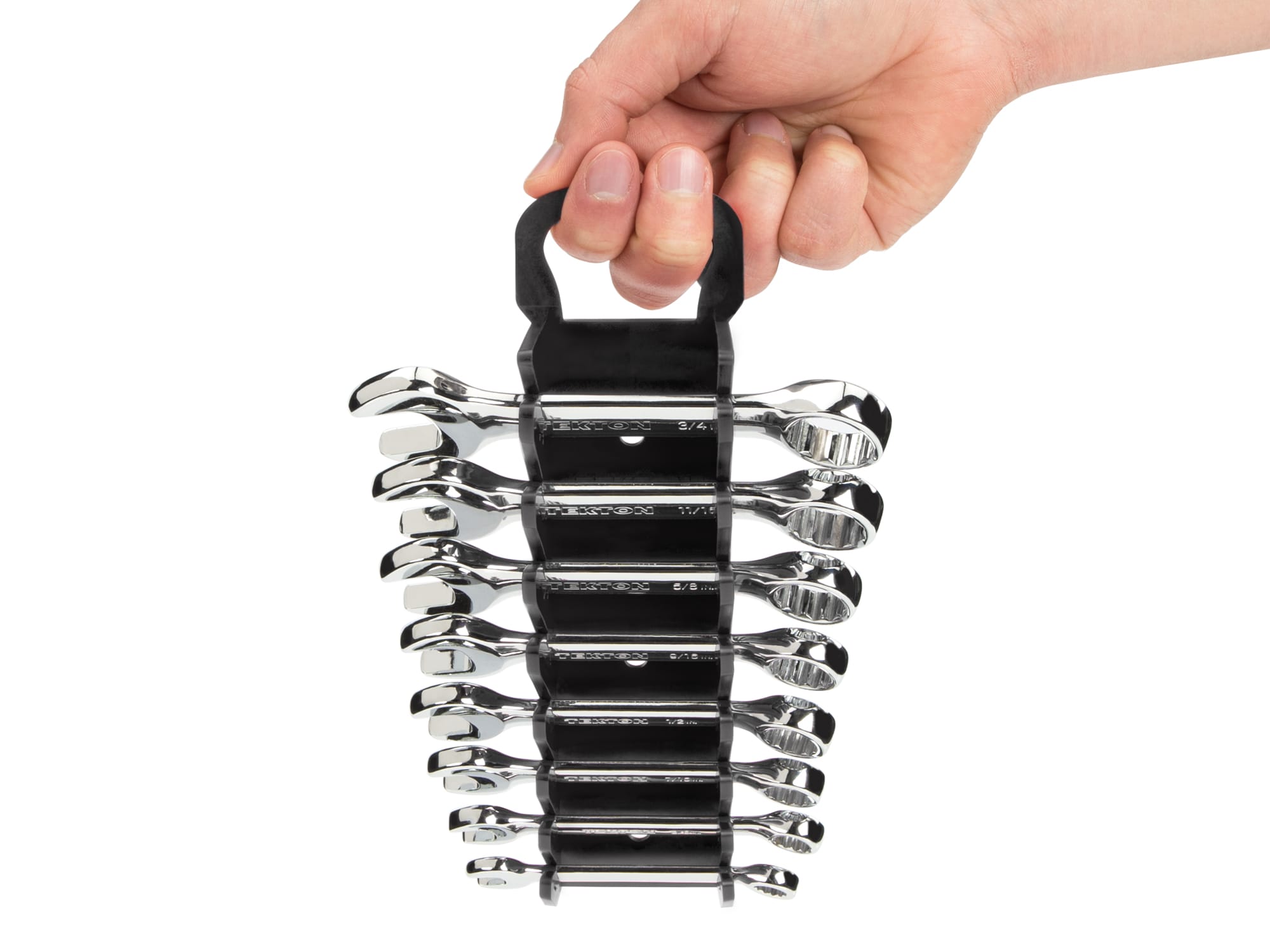 8-Piece Stubby Combination Wrench Set - Holder | TEKTON