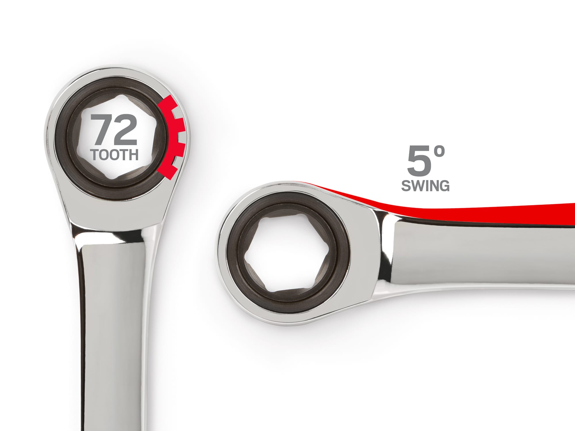 TEKTON 21mm Reversible Ratcheting Combination Wrench – 12-Point Box End, Chrome Finish