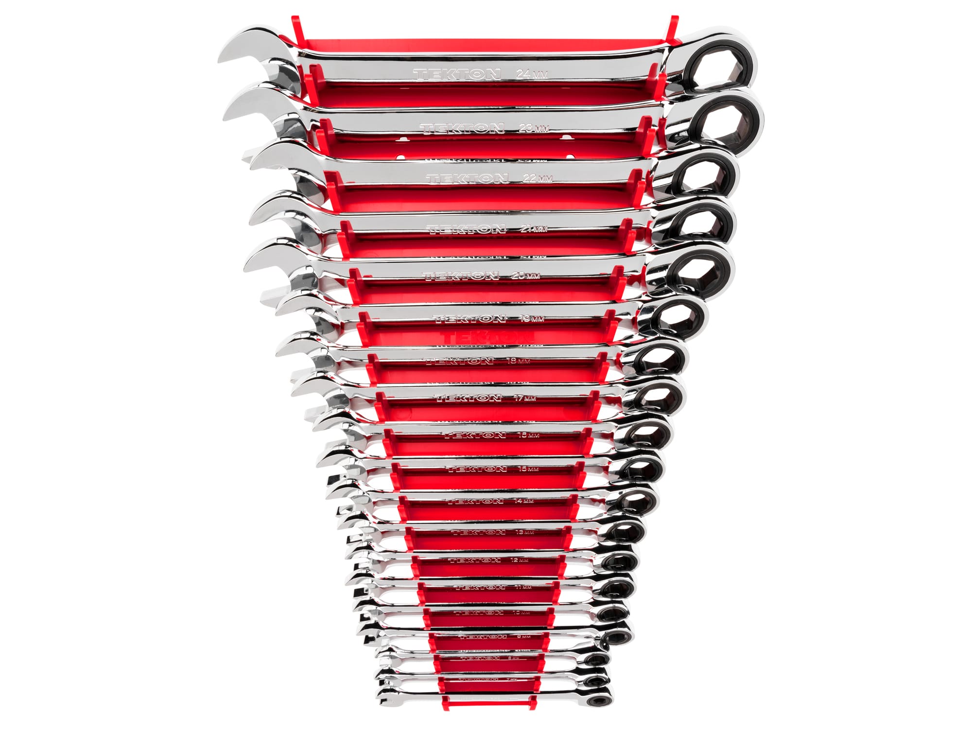 Ratcheting Combination Wrench Set, 19Piece (Rack) TEKTON WRN53192