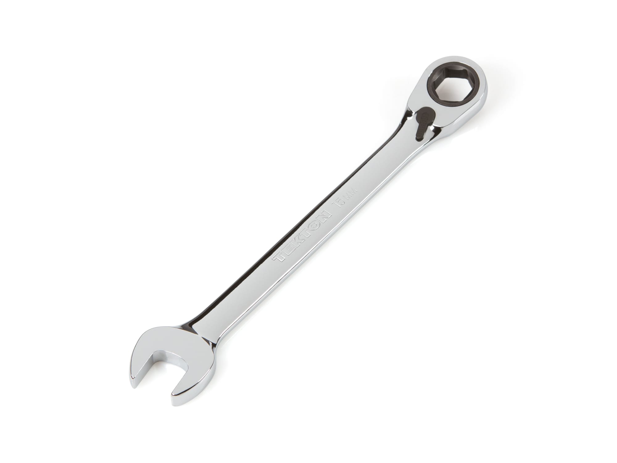 15 mm Reversible Ratcheting Combination Wrench WRN56115 TEKTON
