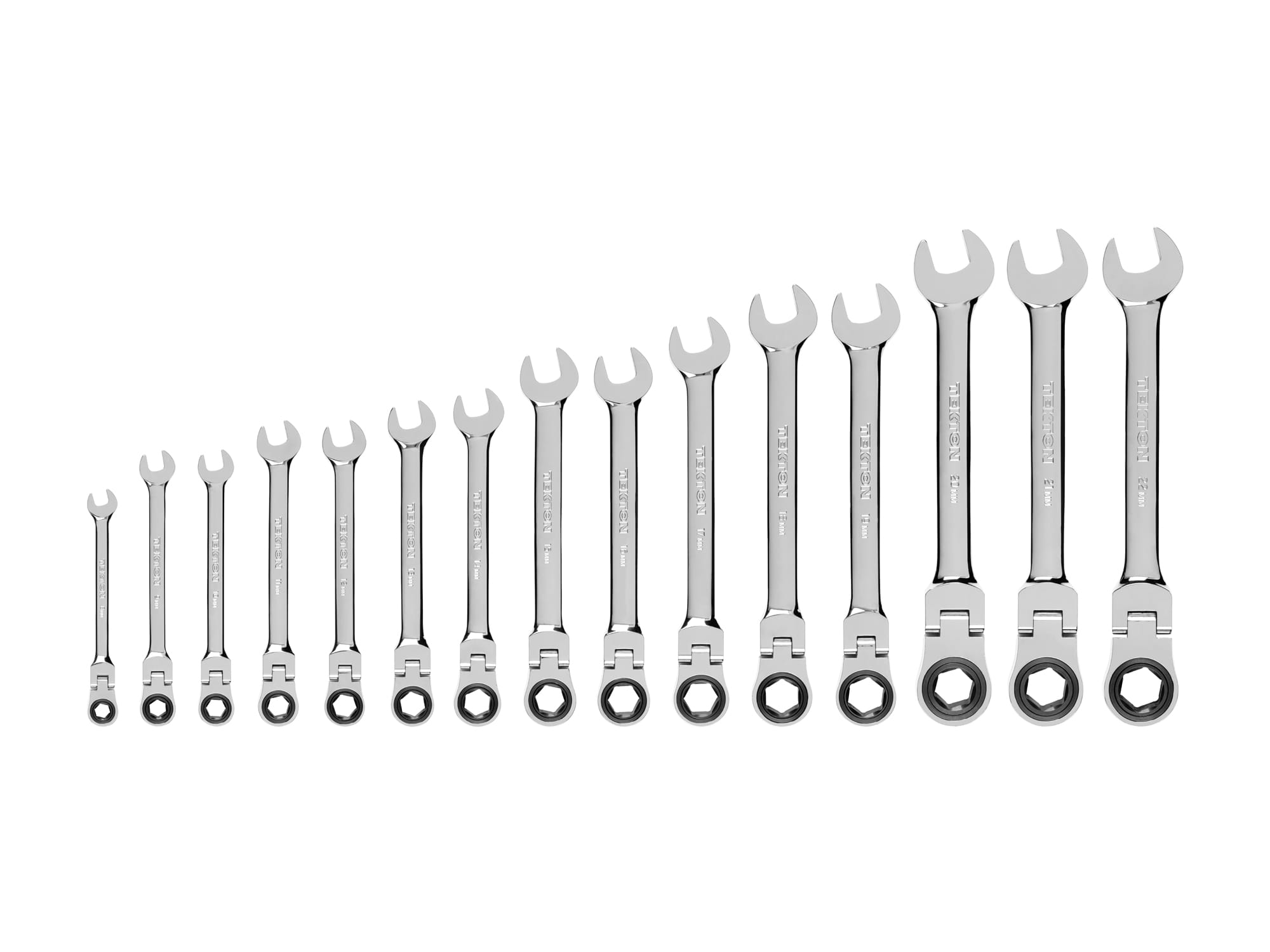 Flex Ratcheting Combination Wrench Set (15Piece) TEKTON WRN57161