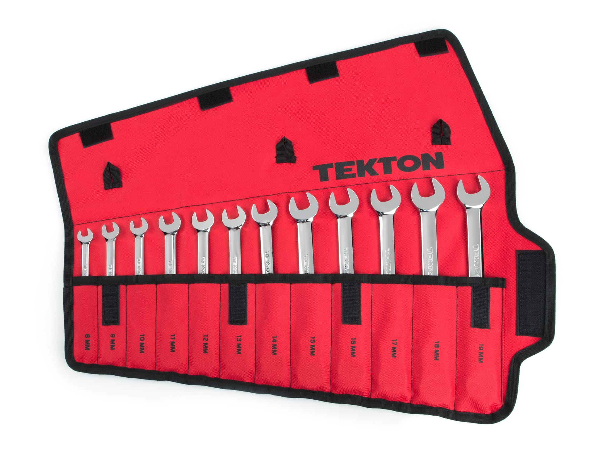Flex Ratcheting Combination Wrench Set, 12Piece (Pouch) TEKTON