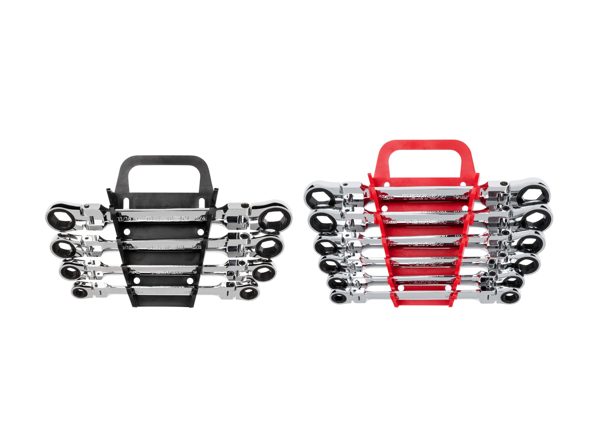 Flex Ratcheting Box End Wrench Set, 10-Piece (Holder) | TEKTON