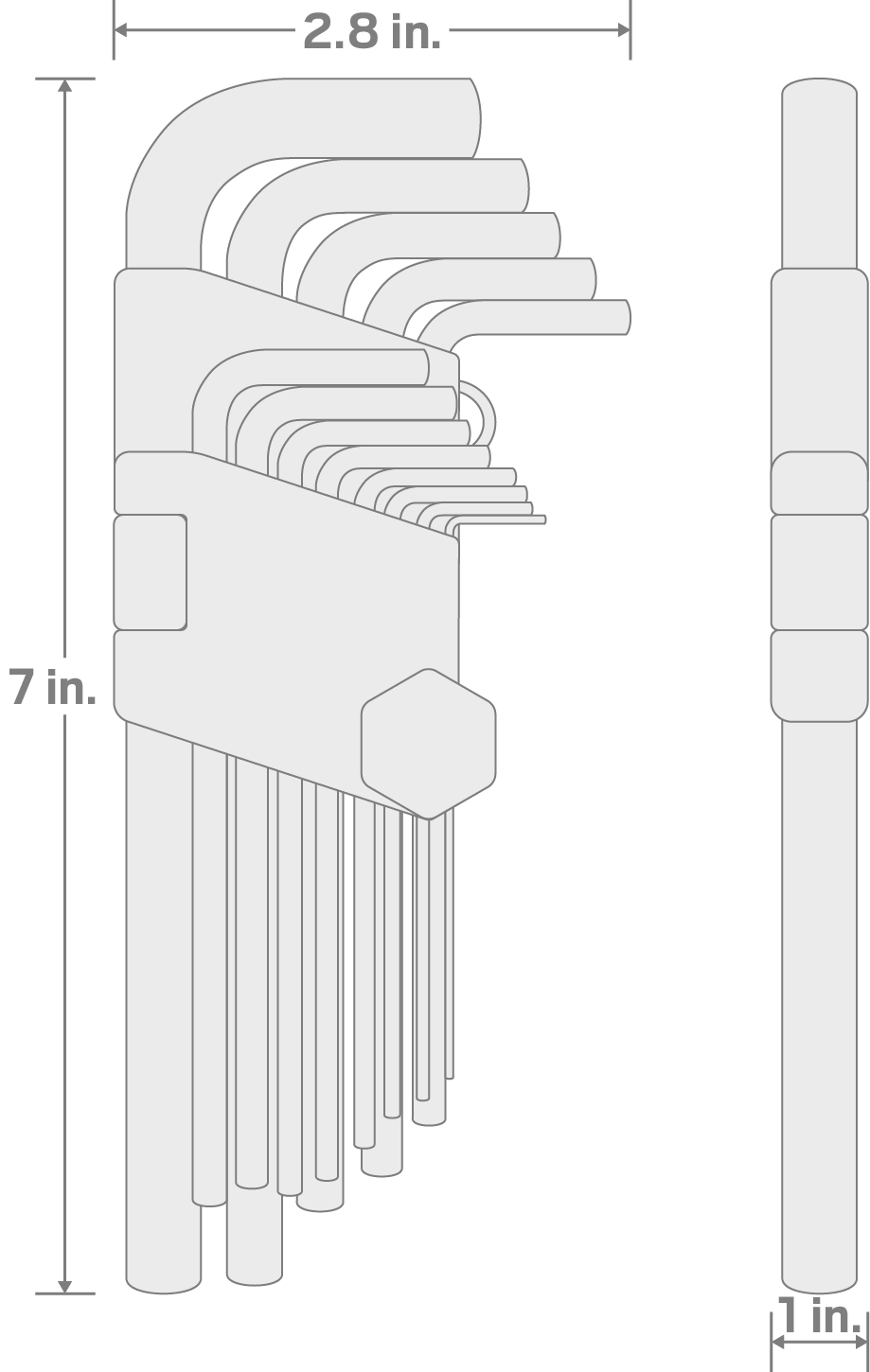 Metric Hex Key Wrench Set (13Piece) TEKTON 25242