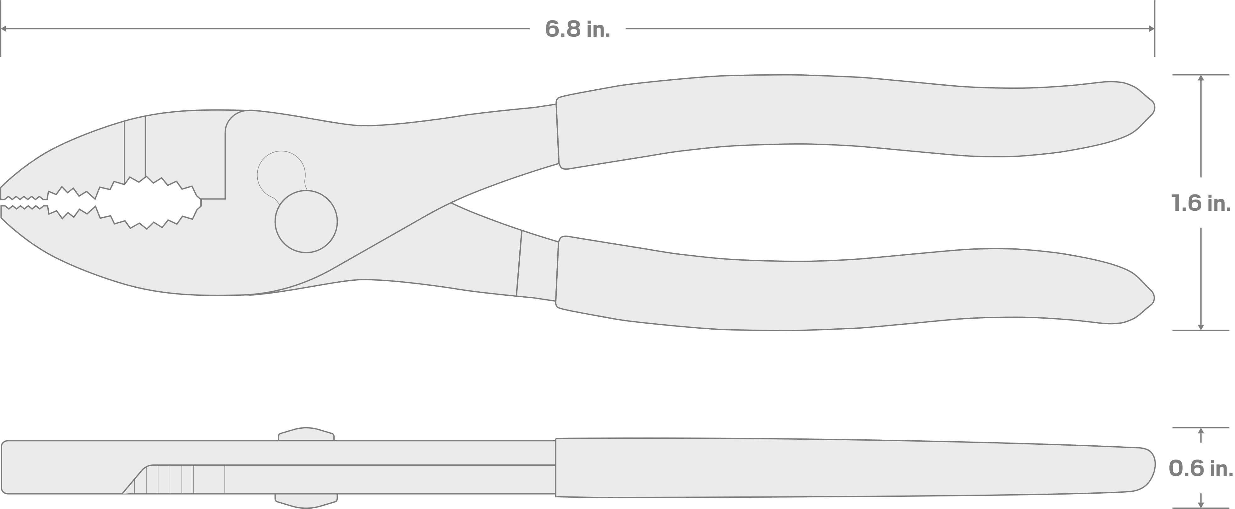 Specs for 6-1/2 Inch Slip Joint Pliers