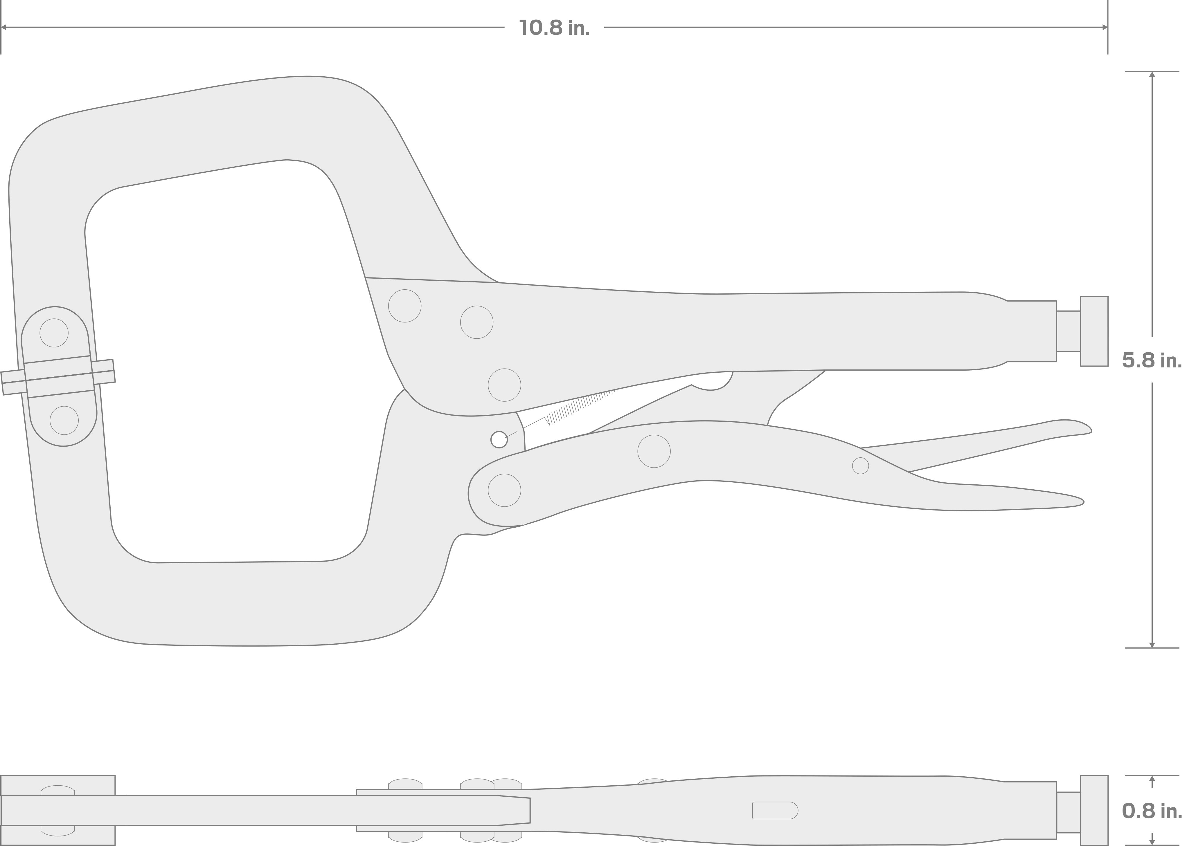 11 Inch Swivel Pad Locking CClamp TEKTON 3826