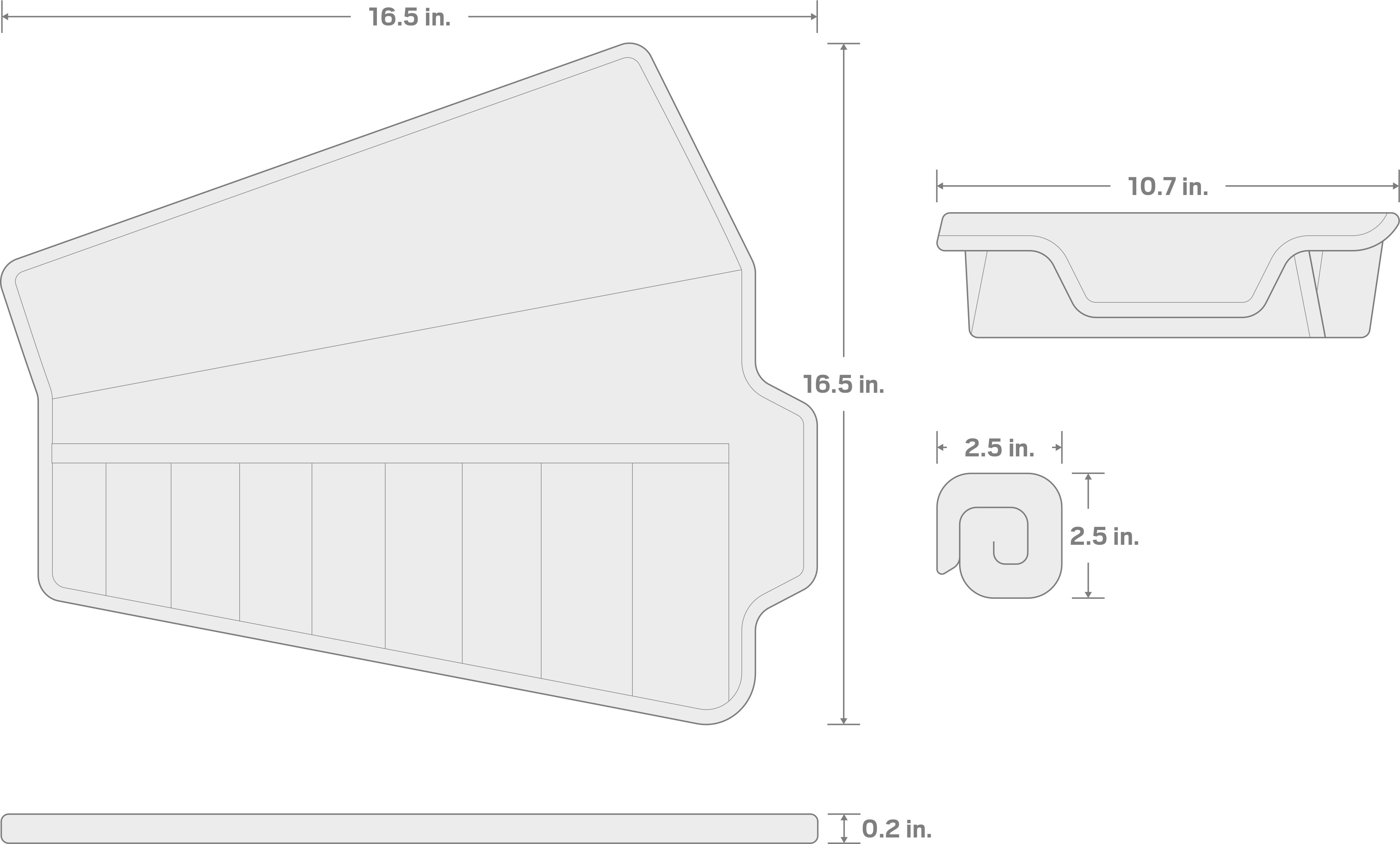 Specs for 9-Tool Combination Wrench Pouch (1/4-3/4 in.)